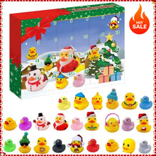 Load image into Gallery viewer, Advent Calendar, 24 Christmas Holiday Bath Rubber Ducks, Rubber Material, Smooth and Burr-Free Exterior, Christmas 24 Days Countdown Advent Calendar for Any Holiday or Occasion,Christmas,Gift,decor