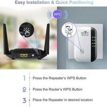 Load image into Gallery viewer, 2025 Newest WiFi Extender & Booster, Repeater-4500 Sq,ft Coverage for 50+ Devices, Long-Range Amplifier with Ethernet Port, Quick 1-Key Setup, Home Signal Booster,UK Plug, Alexa Compatible,