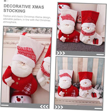 Load image into Gallery viewer, MAGICLULU 2Pcs Xmas Candy Bag Stocking Pendant and Knitted present Pouch for Christmas Tree Fireplace and Festive Decorations for Filling with Treats and Surprises