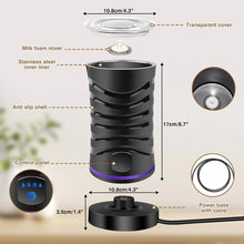 Load image into Gallery viewer, Milk Frother, Milk Frother Electric, Milk Heater and Warmer, 600ml Capacity Milk Steamer Automatic, Silent Operation, Auto Shut-Off, Hot & Cold Milk Foamer Maker for Coffee