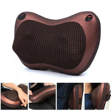 Load image into Gallery viewer, Electric Lumbar Neck Back Massage Pillow Cushion Massager with Deep-Kneading Massage Nodes and Heat for Relaxing