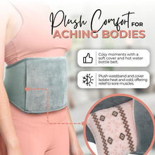 Load image into Gallery viewer, Wearable 3-in-1 Hot Water Bottle Belt – 1L, 112cm Soft Waist Wrap for Neck, Shoulder, Back & Leg Pain Relief,gift