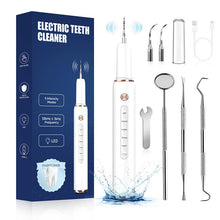 Load image into Gallery viewer, Electric Plaque Remover for Teeth with LED Light &amp; 5 Modes – Rechargeable Dental Cleaning Kit with Replacement Heads &amp; Manual Tools, Deep Tartar and Stain Remover, Professional Oral Irrigator for Home Teeth Whitening &amp; Gum Care,For home
