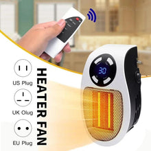 Load image into Gallery viewer, Portable Heater Electric Heater Plug-in Room Heater Home Appliance Heating Furnace Mini Radiator Remote Heating 500W
