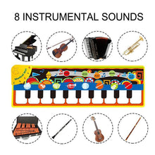 Load image into Gallery viewer, Kids Musical Mat with 8 Instrument Sounds – Foldable Piano Keyboard Dance Playmat, Interactive Early Learning Musical Toy for Toddlers &amp; Kids, Educational Gift,Best gift,Christmas
