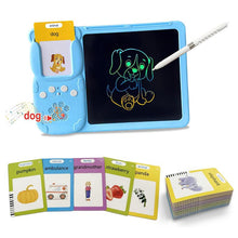 Load image into Gallery viewer, Talking Flash Cards with LCD Drawing Tablet-510 British English Words,Learning Educational Gifts for 2+ Years Old Boy Girl Kids,Read Write Therapy Montessori Autism Sensory Toy (Pink, blue，One Size)
