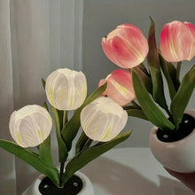 Load image into Gallery viewer, Tulip Lamp LED Simulation Tulip Nightlight with Vase Table Lamp Decoration Suitable for Home, Living Room, Tabletop Decoration, Holiday Gifts, Mood Decorative Lights
