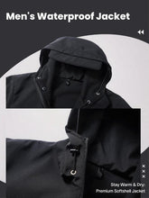 Load image into Gallery viewer, Men&#39;s Regular Fit Solid Zip Up Hooded Jacket, Casual Waterproof Windproof Long Sleeve Jacket for Daily Outdoor Wear, Men Clothing for Fall &amp; Winter
