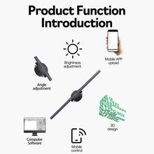 Load image into Gallery viewer, 3D Holographic Projection Fan Dual Blade LED Display 224 RGB Lights WiFi APP Control Perfect for Advertising Party and Commercial Use,Gift,For party
