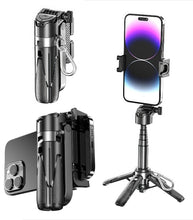 Load image into Gallery viewer, Portable 3-in-1 Selfie Stick Tripod with Detachable Magnetic Remote &amp; 360° Rotation for iPhone/Android Perfect for Hands-Free Vlogging Group Photos &amp; Live Streaming - Wireless phone tripod
