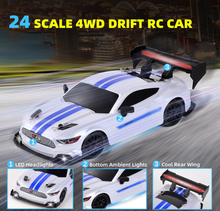 Load image into Gallery viewer, Drift Remote Control Car for Kids, High-Speed 4WD Electric Racing Toy, Rechargeable GTR Model,  RC Drift Car 1:24 Racing Car 20km/h 4WD 2.4, Hobby RC Sport Racing Cars Model Vehicle for Kids Adults
