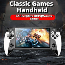 Load image into Gallery viewer, X9 Handheld Game Console, Rechargeable Portable Game Console Game Pad with Built-in 10 Emulator Games, Handheld Wireless Gaming Console for Home &amp; Travel, Protective,Play with friends,
