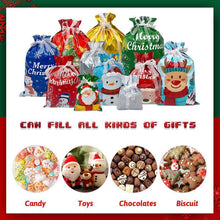 Load image into Gallery viewer, Christmas Holiday Drawstring Gift Bags 27pcs Foil Bags Perfect for Wrapping Small Gifts Party Favors and Stocking Fillers,Gift,Christmas
