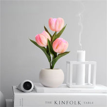 Load image into Gallery viewer, Tulip Lamp LED Simulation Tulip Nightlight with Vase Table Lamp Decoration Suitable for Home, Living Room, Tabletop Decoration, Holiday Gifts, Mood Decorative Lights
