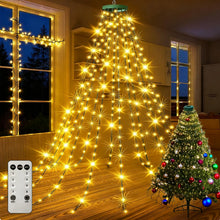 Load image into Gallery viewer, 8-Mode LED Christmas Tree Waterfall Lights with Remote Control Ideal for Christmas Tree Decoration and Hanging Lights,Christmas present,Christmas decorations,Decor

