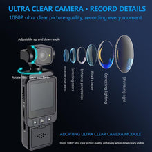 Load image into Gallery viewer, Portable Action Camera with 32G card, 1 Count 1080P FHD Action Camera with Audio &amp; Video Recording, Personal Camcorder with 360° Rotatable Lens, Wearable Recording Camera
