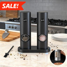 Load image into Gallery viewer, Electric Salt and Pepper Grinder Set Portable Automatic Grinding Tool Adjustable Coarseness Battery Operated Mill Household Kitchen Appliance for Cooking Seasoning and Daily Use Perfect Gift for Home Chefs and Food Lovers,Gift,Christmas
