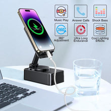Load image into Gallery viewer, 【NEW】Wireless Bluetooth Speaker with Phone Stand, HD Surround Sound, Wireless Speaker with Adjustable &amp; Foldable Phone Holder, 6H playback time, Compatible with iPhone/iPad/Samsung, etc.

