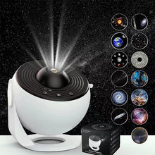 Load image into Gallery viewer, 13 In 1 Galaxy Projector Novelty Light, 360° Rotatable Starry Sky Projector Ambient Light with 13 Film Disc, Night Decor Light for Bedroom, Living Room,Nightlinght
