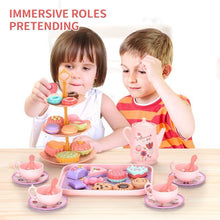 Load image into Gallery viewer, Girls Tea Party Set – Pretend Play Kitchen Toy with Teapot, Cookies &amp; Donuts | Princess Role Play Tea Set Gift for Girls Ages 3–6,Christmas,Gift
