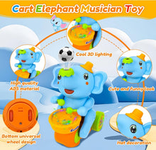 Load image into Gallery viewer, Elephant Toy Walking Elephant Baby Musical Toys with Drum Electric Car with LED Lights &amp; Sounds, Moving Toys For Babies, Electric Car With Led Lights &amp; Sounds Elephant Slide Toy For Boy And Girls
