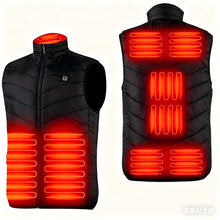 Load image into Gallery viewer, Heated Vest, Unisex Winter Outerwear for Men Women, Lightweight USB Electric Clothing Vest with 3 Heating Levels, Adjustable Size (Battery Pack Not Included)
