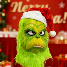 Load image into Gallery viewer, 【Christmas hat】The Latex Mask Adults Costume Cosplay christmas Decorations Outdoor  Family Party christmas Props christmas Costumes,For party

