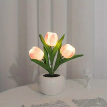 Load image into Gallery viewer, Tulip Lamp LED Simulation Tulip Nightlight with Vase Table Lamp Decoration Suitable for Home, Living Room, Tabletop Decoration, Holiday Gifts, Mood Decorative Lights
