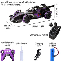 Load image into Gallery viewer, Gesture &amp; Remote Control Four-wheel Stunt Car, 1 Set Electric High Speed Drift RC Car with Light &amp; Music, Rc Stunt Cars  LED Light Music and Spray Device Hand Controlled Gesture RC Car Indoor and Outdoor Toys for Kids Christmas Birthday Gift for Boy Girls
