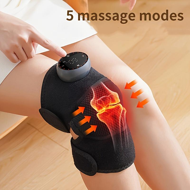 1pc Rechargeable Heated Cordless Knee Massager, Adjustable Heat, And Ergonomic Design Gift for Husband, Wife, Father, And Mother,,cordless knee massager,Gift