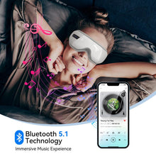Load image into Gallery viewer, Eye Massager with Heat and Balloon Massage, Voice Prompt Function with Wirless Music Eye Protector Rechargeable Eye Mask,  Gifts for family and friends
