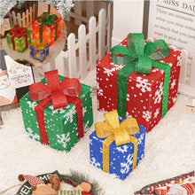 Load image into Gallery viewer, 3 Piece Christmas Light Gift Box Set with Remote Control, Festive Ribbon Decorations, Indoor Outdoor Use, Warm Glowing Lights,Christmas decorations,Decor,Light,Christmas present

