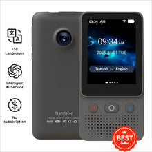 Load image into Gallery viewer, AI Language Translator Device T21 138 Languages Real Time Voice and Photo Translation Offline Mode Touchscreen Perfect for Travel Business and Work,Gift
