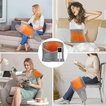 Load image into Gallery viewer, Electric Heating Pad for Waist, 9 Heating 4 Timer Settings Heated Cushion for Back Menstrual Stomach Shoulders Warmer, UK Plug,Gift for parents
