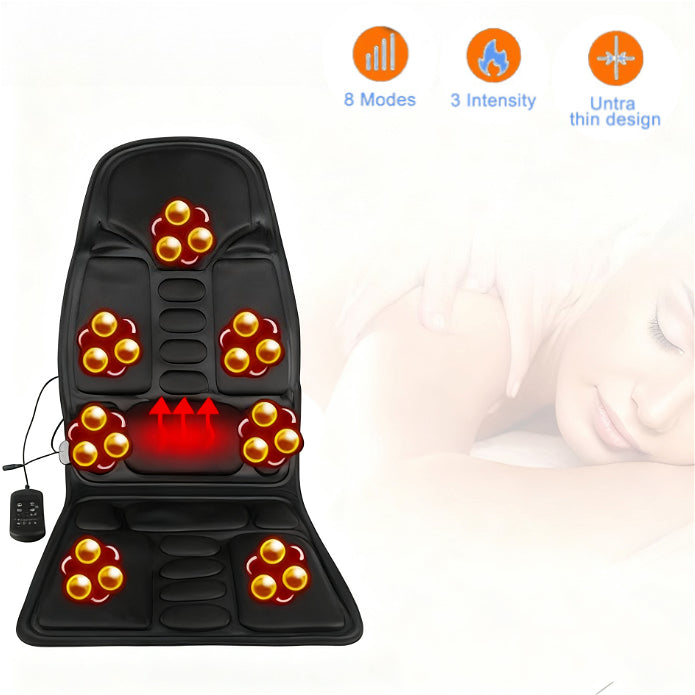 8 Modes Massage Cushion Full Back Car Chair Seat Pad Mat Neck Heat Massager Uk plug,Gifts from parents,Christmas, Thanksgiving