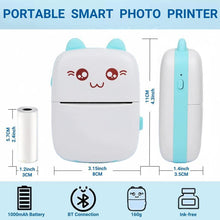 Load image into Gallery viewer, 20pcs,Durable Cute Cartoon Design Printing Machine Portable Instant Print Thermal Printer, Mobile Wireless Label Printer, Inkless Portable Printer, for Ios &amp; Android Smart Phone, Mini Ink Free Mini Printer, Picture Printer, Smartphone Photo Printer, Toys
