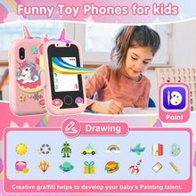Load image into Gallery viewer, Cute Unicorn Design Toy Phone with Camera Cartoon Multifunctional Kids Phone Toy with Lanyard Fun Pretend Play Camera Toy for Toddlers Boys and Girls Kawaii Birthday Gift Idea for Children Perfect for Creative Play and Imaginative Learning,Christmas,Gift
