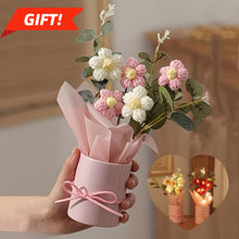 Load image into Gallery viewer, 【Gifts for girls】Crochet Flower Bouquet with Gift Box, 1 Set Handcrafted Crochet Flower Bouquet with Gift Box, Perfect for Birthdays, Anniversary Gifts, Decor,Christmas
