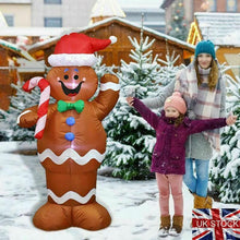 Load image into Gallery viewer, Christmas Gingerbread Man Inflatable LED Glowing Decoration Party Holiday DIY Prop Xmas New Year Lantern Yard Art Decor Supplies,Party gifts,Christmas present
