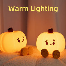 Load image into Gallery viewer, Cute Pumpkin Design Night Light, USB Rechargeable Pat Light, Universal Novelty Lighting for Home Bedroom Living Room Decor,Halloween decor
