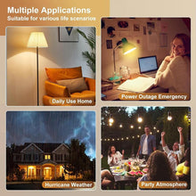 Load image into Gallery viewer, E27 Rechargeable Light Bulb with Remote and Timer, Battery Backup Bulb for Sconces and Lamps, Magnetic Bulbs for Non-Hardwired Fixture, 3 Color Temperatures + 15 RGB Colors, Dimmable, 1 Pack, Smart LED Light
