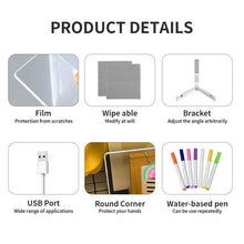 Load image into Gallery viewer, DIY Graffiti Acrylic Board with Pens, 1 Set Message Board Night Light,Erasable Drawing Board,Handmade Toy, Gift for Kids,Christmas Decor, Stocking Filler,Christmas present
