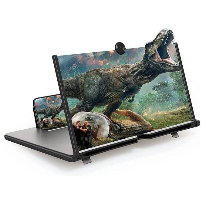 UK Premium 14 Inch Mobile Phone Screen Magnifier Stretch Design 3D HD Mobile Phone Magnification Screen for Watching Movie Videos on All Smartphones Accessories Cellphone Stand Mount