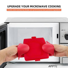 Load image into Gallery viewer, Silicone Sandwich Maker for Microwave Quick Even Cooking Dishwasher Safe Durable Kitchen Tool Practical Gift for Home Use,Breakfast Sandwich Grill
