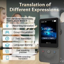 Load image into Gallery viewer, AI Language Translator Device T21 138 Languages Real Time Voice and Photo Translation Offline Mode Touchscreen Perfect for Travel Business and Work,Gift
