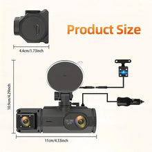 Load image into Gallery viewer, 1080P Car DVR, WiFi 3 Channel CarDVR withInside Camera &amp; Front, Car Dash Camwith 32GB Card, Car Electronics Accessories,For car
