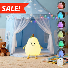 Load image into Gallery viewer, Cartoon Pear Night Light – USB Rechargeable Colour Changing LED Lamp, Cute Ambient Light for Bedroom, Nursery &amp; Living Room Decor, Perfect Bedside Nightlight Gift,Lamp
