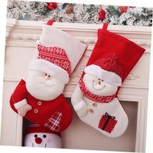Load image into Gallery viewer, MAGICLULU 2Pcs Xmas Candy Bag Stocking Pendant and Knitted present Pouch for Christmas Tree Fireplace and Festive Decorations for Filling with Treats and Surprises
