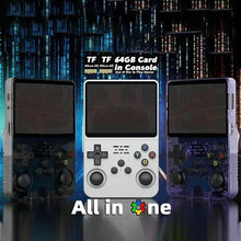 Load image into Gallery viewer, R36s Handheld Retro Game Console, 1 Count Rechargeable Portable Pocket Game Console with 3.5-inch IPS Screen, Linux System Game Console White mini  game  console,Christmas Gift
