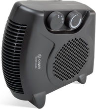 Load image into Gallery viewer, CUQOO Portable Flat Fan Heater - 2000W Room Heater with 3 Heat Settings and Overheat Protection, Horizontal Fan Heaters, Electric Space Warmer for Bedroom Indoor Use
